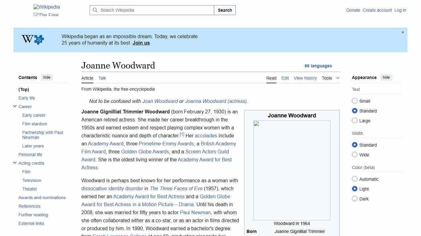 Joanne Woodward - Wikipedia