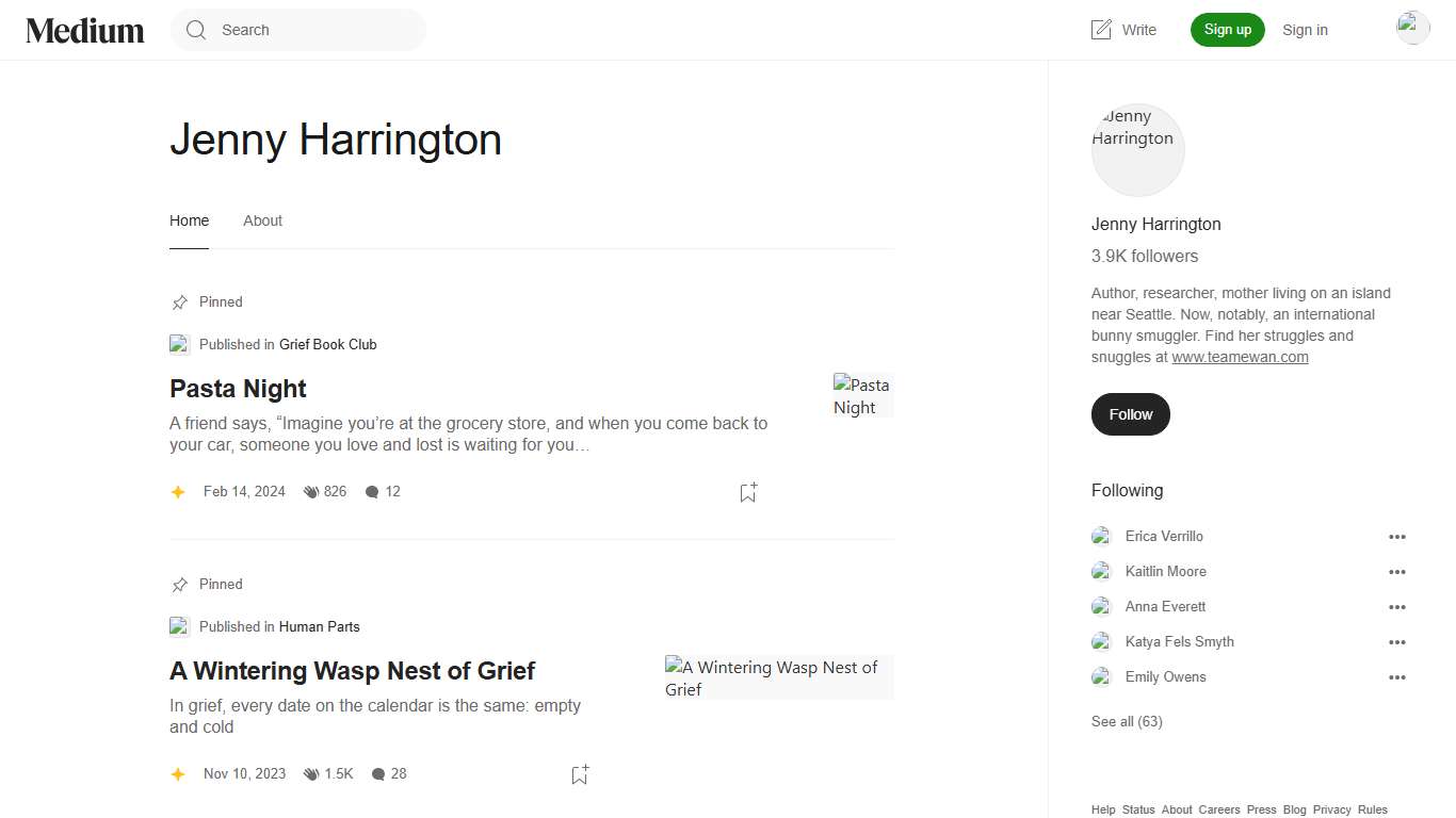 Jenny Harrington – Medium